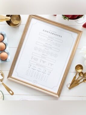 NEW Fraiche Living Conversions Kitchen Measurement Chart Jilly Box Fuller Hearts